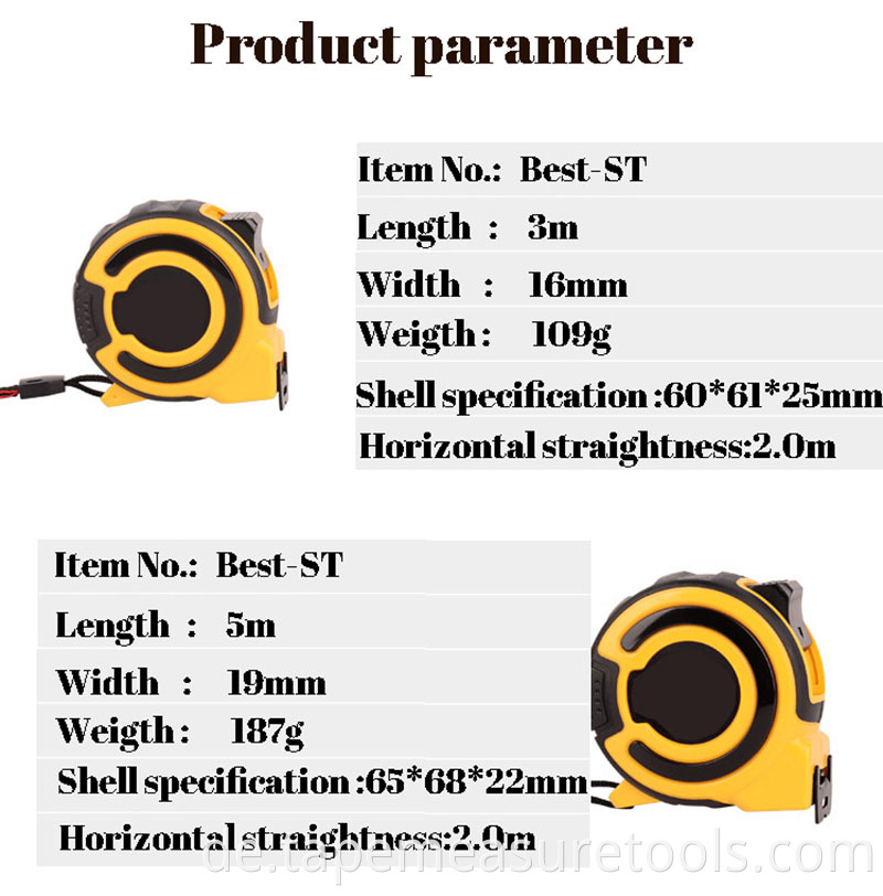 Doppelskaliges Edelstahl-Maßband 3m/5m/7,5m-Maßband mit individuellem Logo